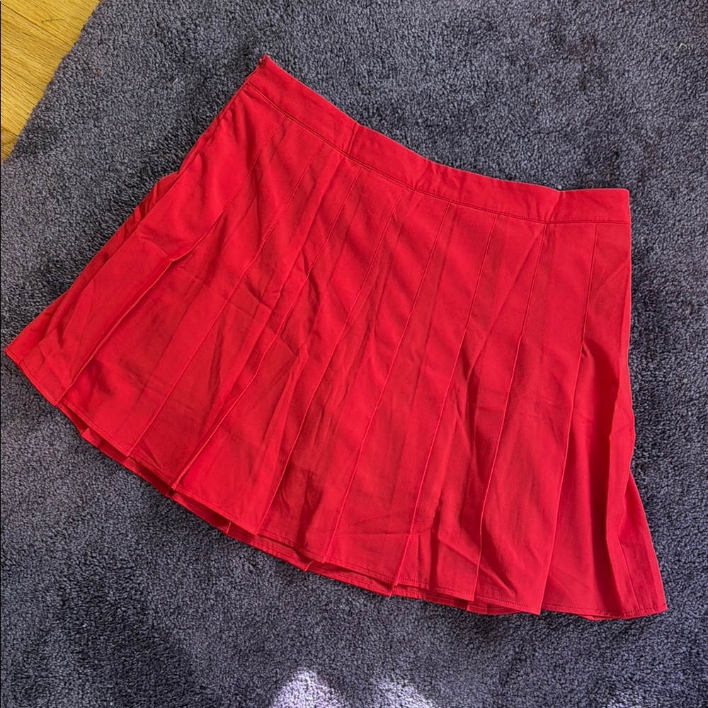 NWT HALARA Pleated Red Tennis Skirt
